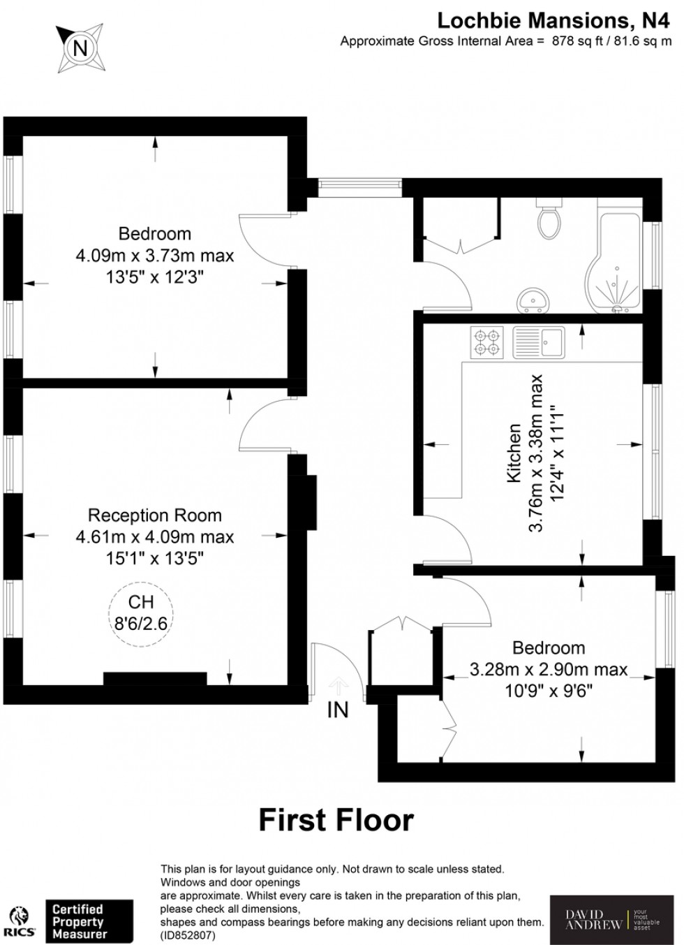 Floorplan for Lochbie Mansions N4 4SB