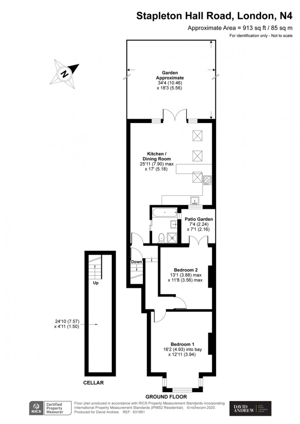 Floorplan for Stapleton Hall Road N4 3QE