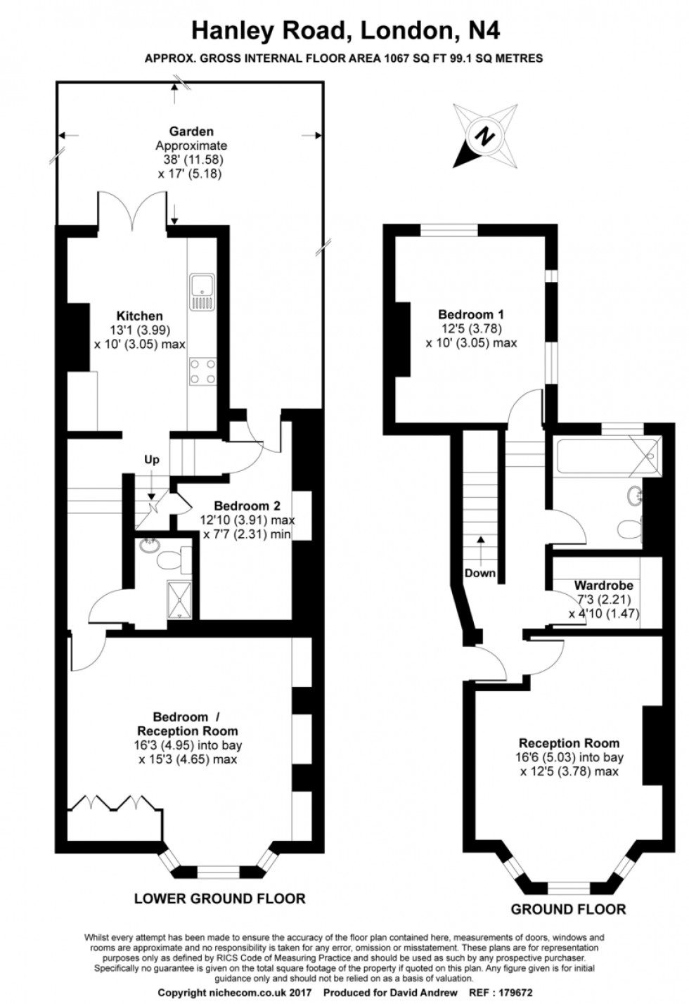 Floorplan for Hanley Road N4 3DW