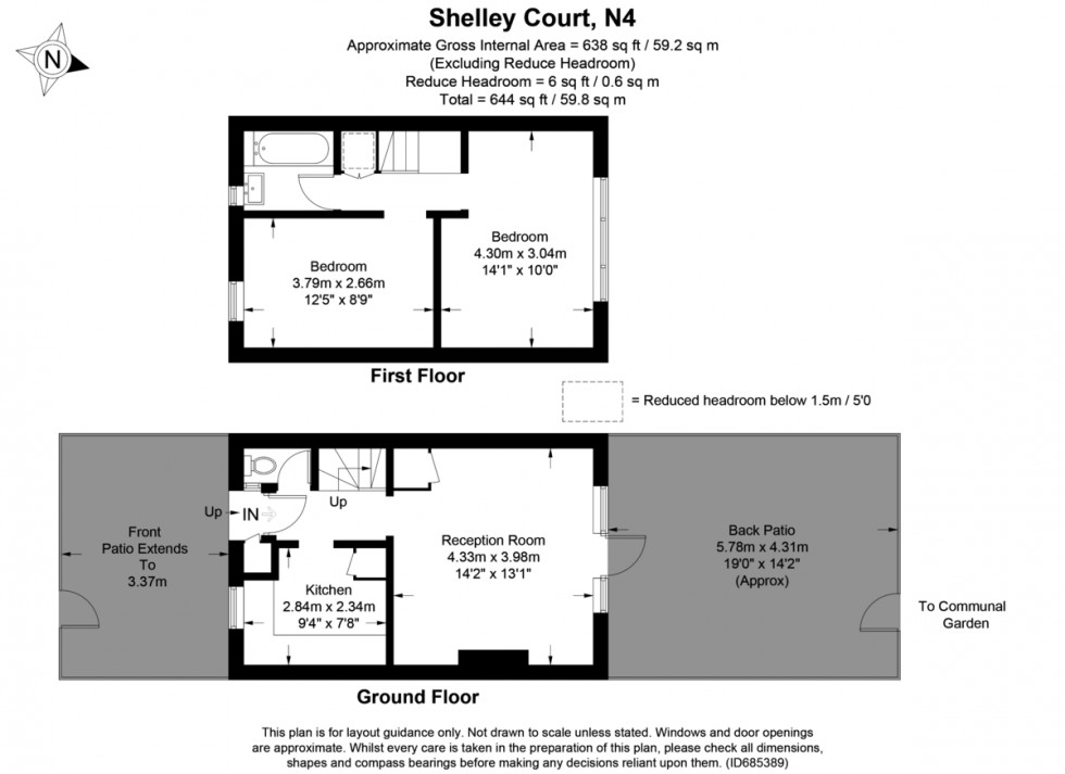 Floorplan for Shelley Court, London