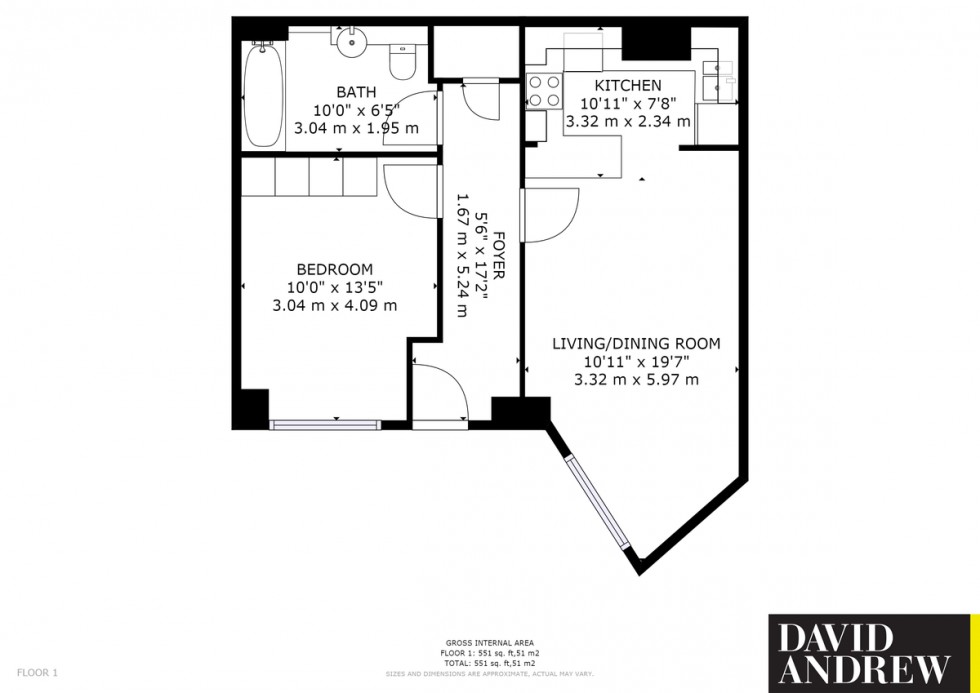 Floorplan for Drayton Park N5 1NF