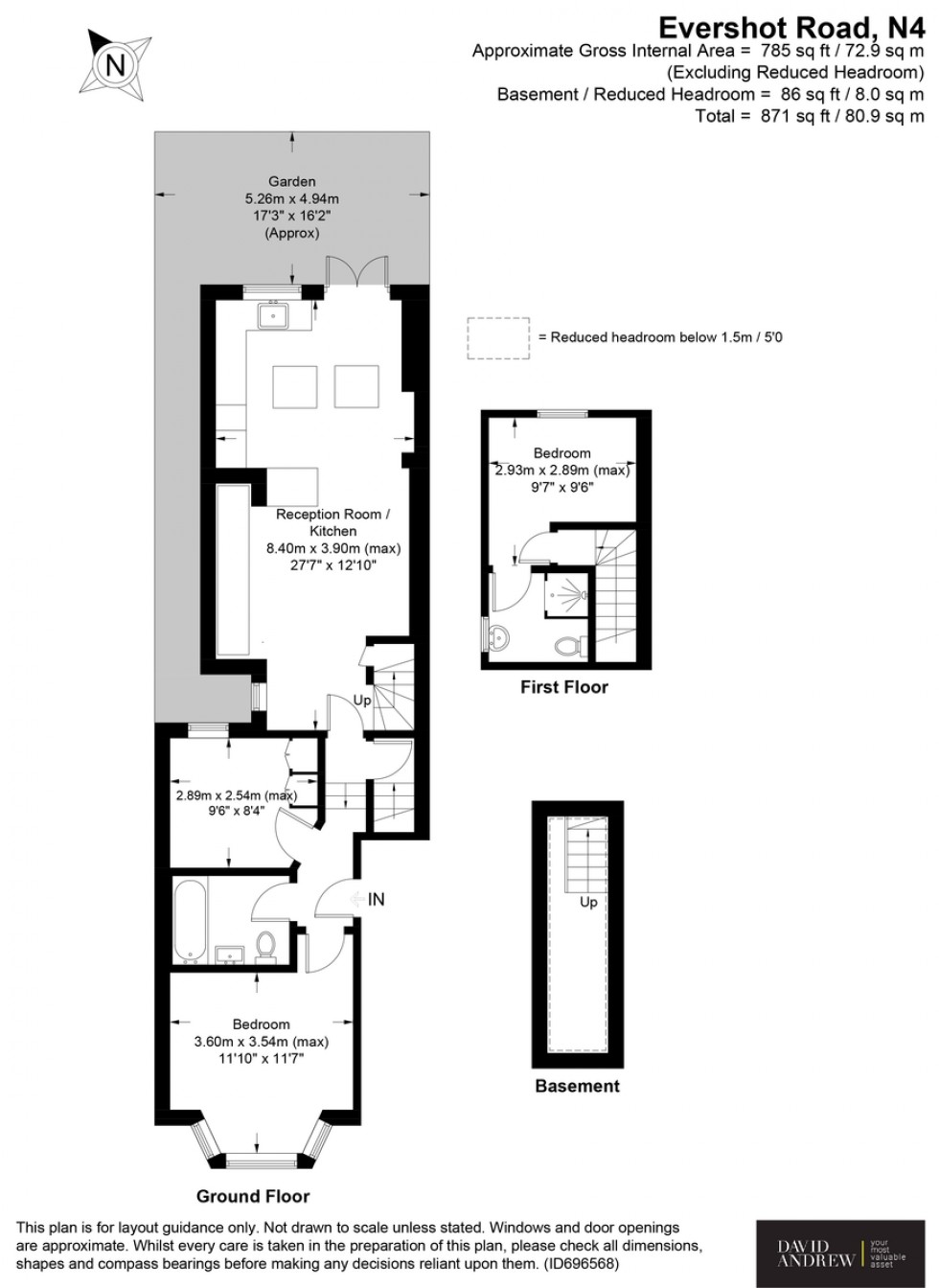 Floorplan for Evershot Road, N4 3DF