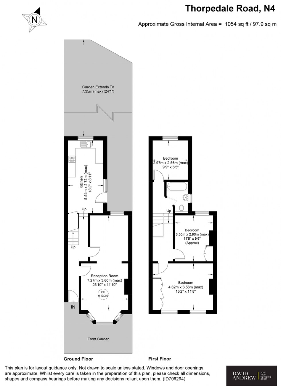 Floorplan for Thorpedale Road N4 4BS