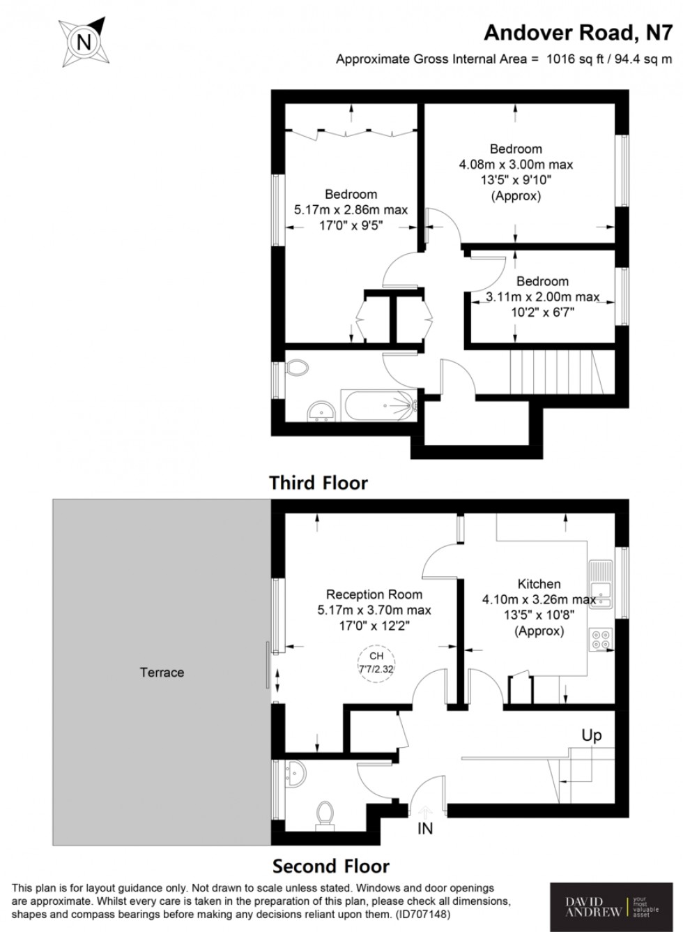 Floorplan for Andover Road, N7 7RA