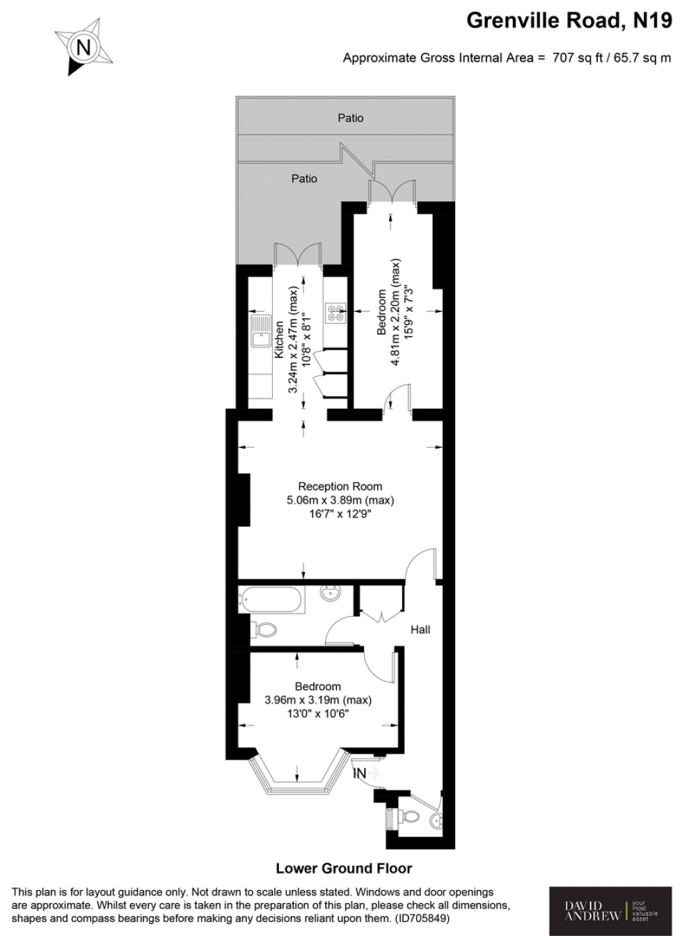 Floorplan for Grenville Road, London