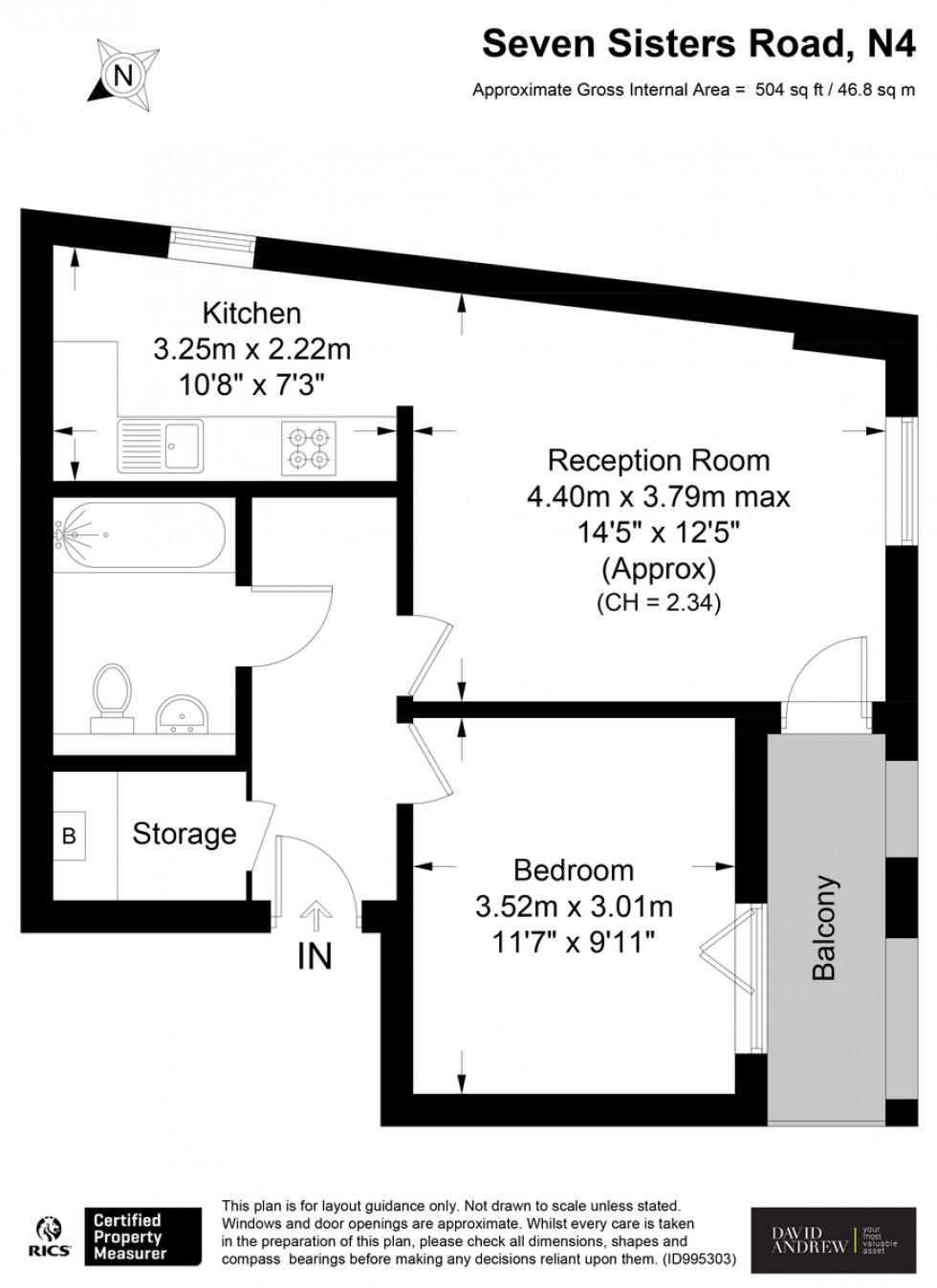 Floorplan for Seven Sisters Road N4 2PQ