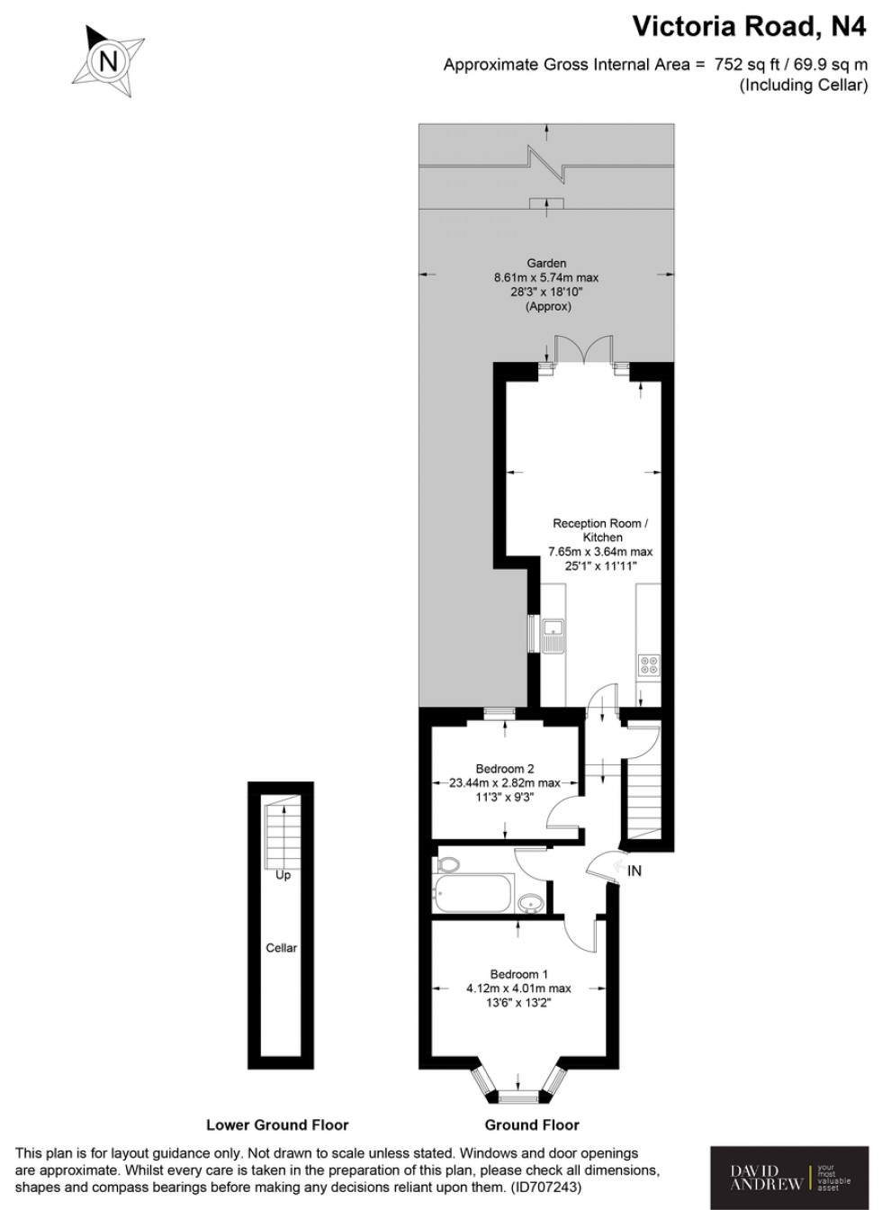 Floorplan for Victoria Road, N4 3SH