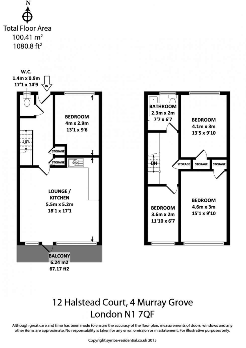 Floorplan for Preswood street N1 7FQ