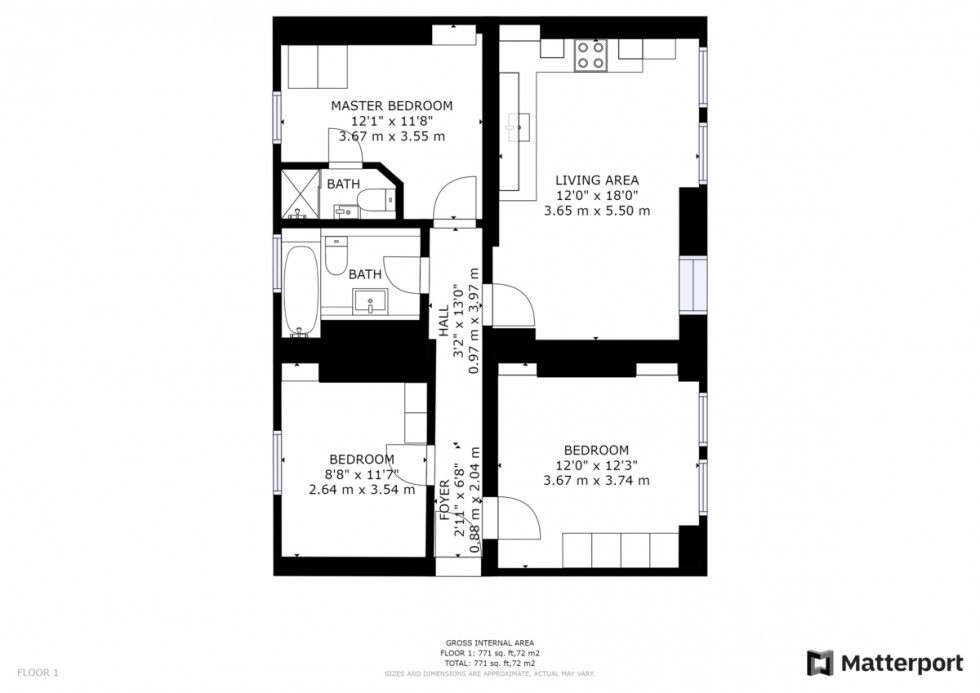 Floorplan for Pleasant Place N1 2BY