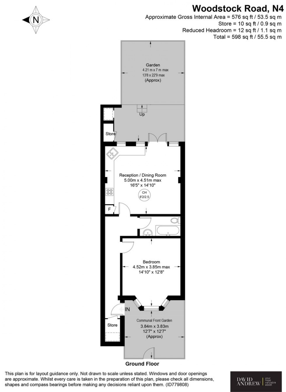 Floorplan for Woodstock Road N4 3ET