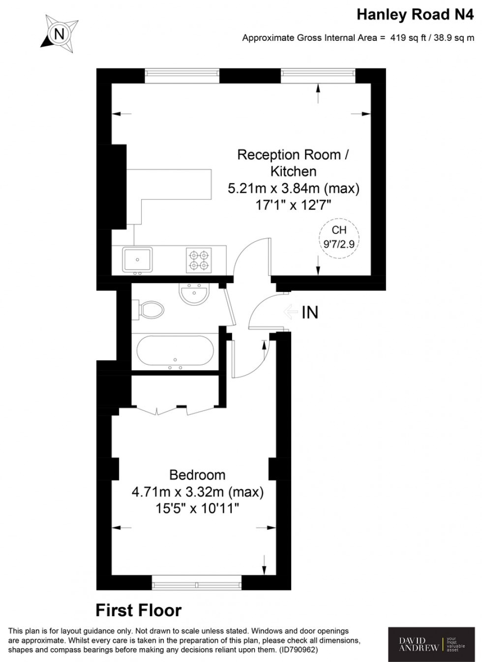 Floorplan for Hanley Road N4 3DQ