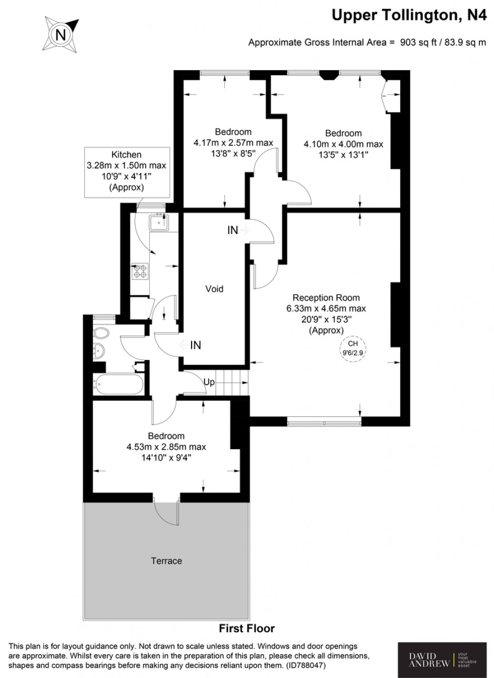 Floorplan for Upper Tollington Park N4 4NB