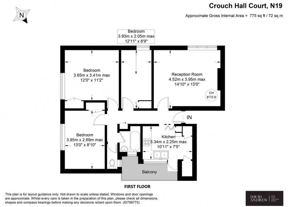 Floorplan for Sparsholt Road N19 4EW