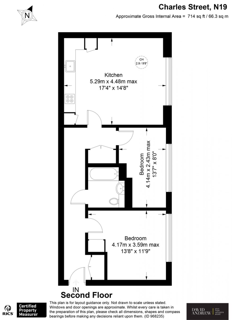 Floorplan for Charles Street, N19 3FA