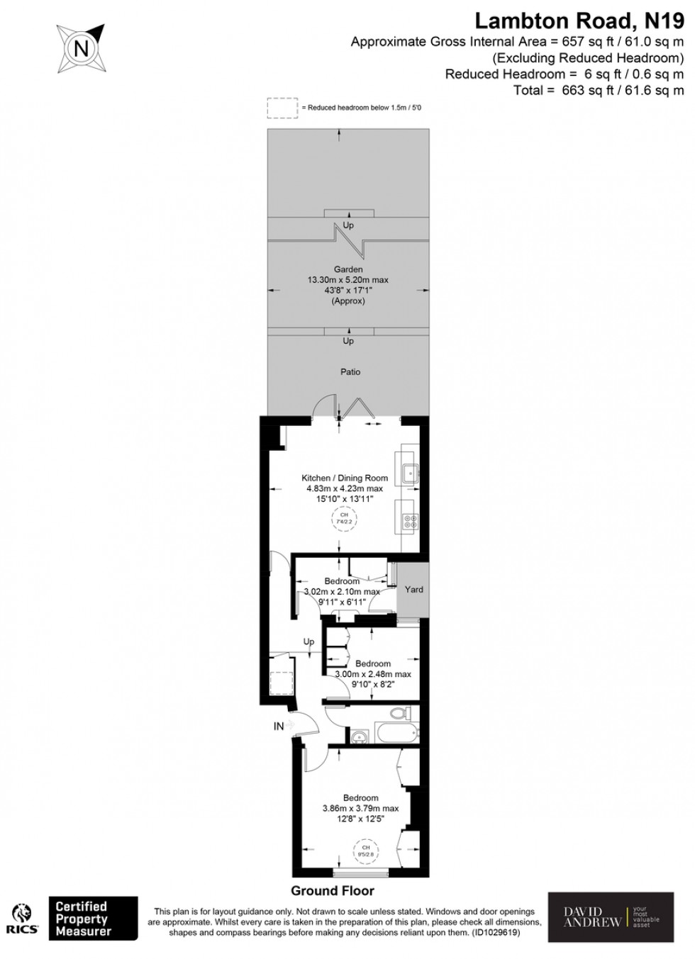 Floorplan for Lambton Road N19 3QJ