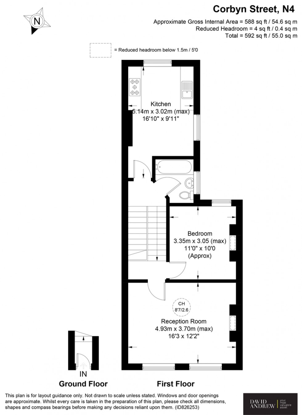 Floorplan for Corbyn Street, N4 3BX