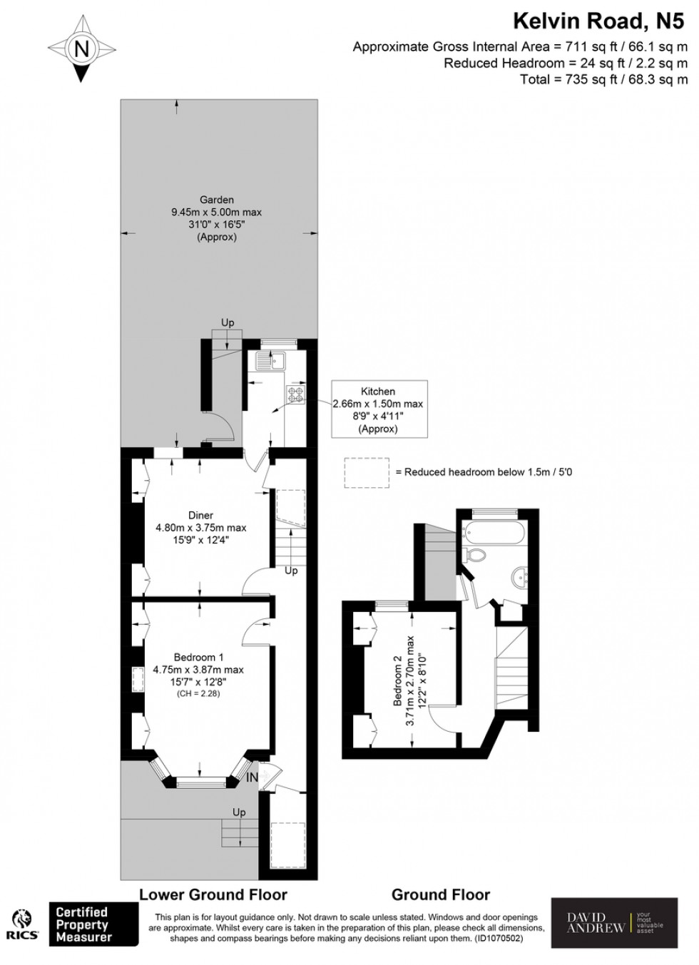 Floorplan for Kelvin Road, N5 2PL