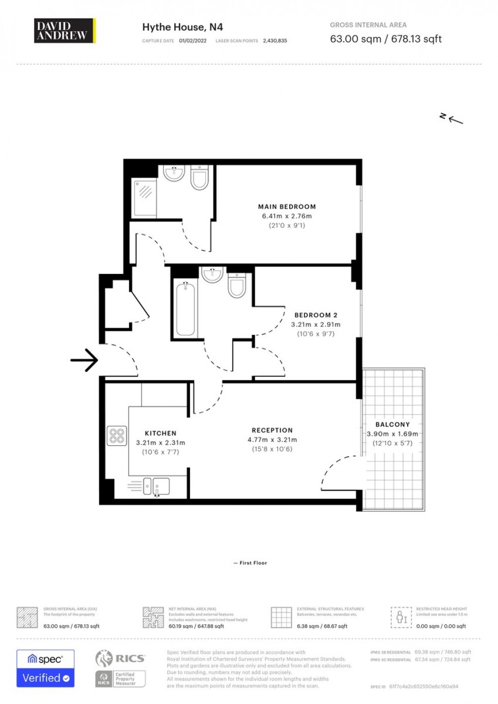 Floorplan for Hythe house ,Woodberry Down, N4 2GA