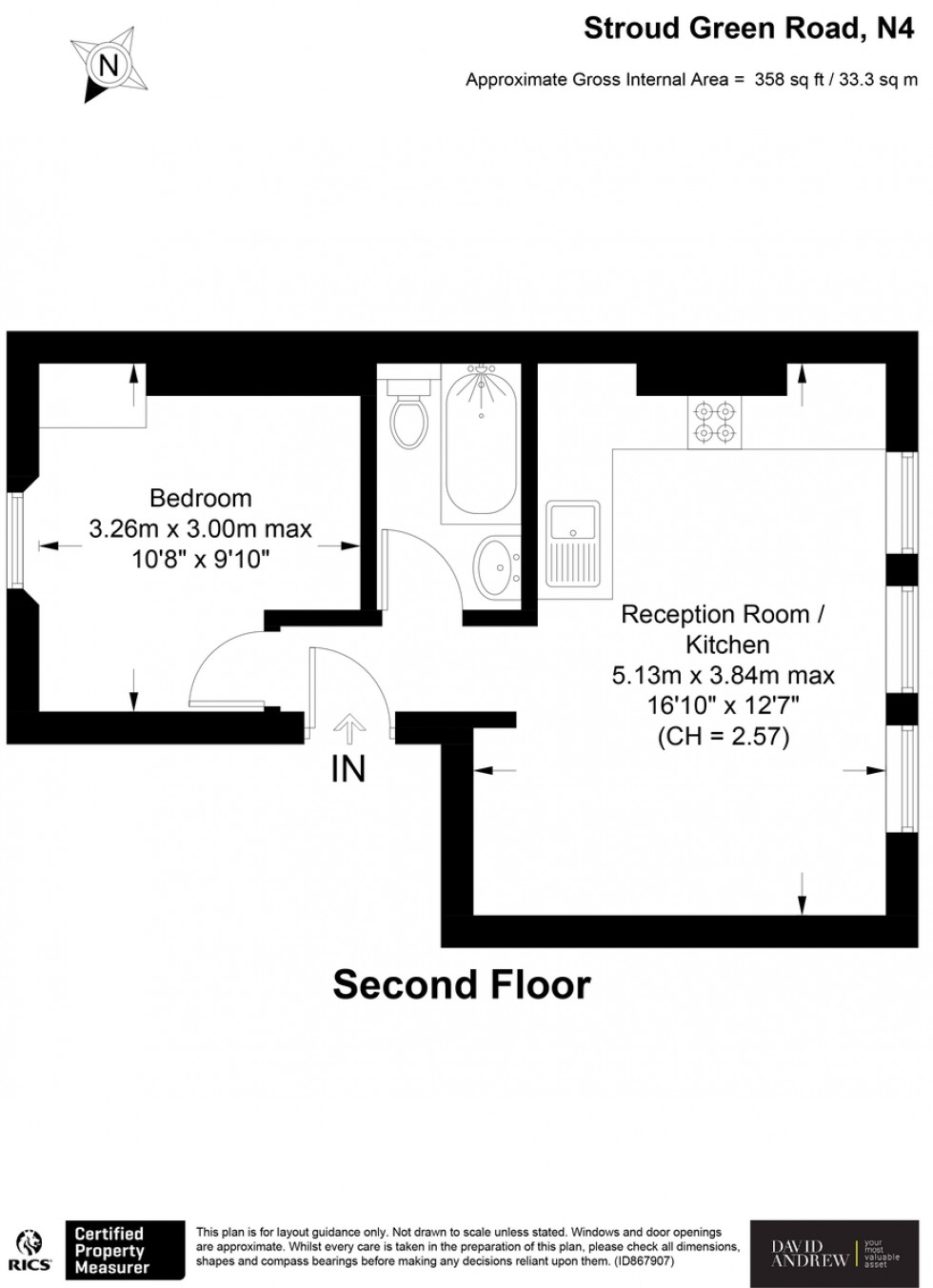 Floorplan for Stroud Green Road N4 3RN