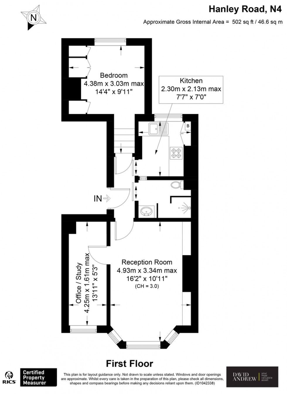 Floorplan for Hanley Road N4 3DW