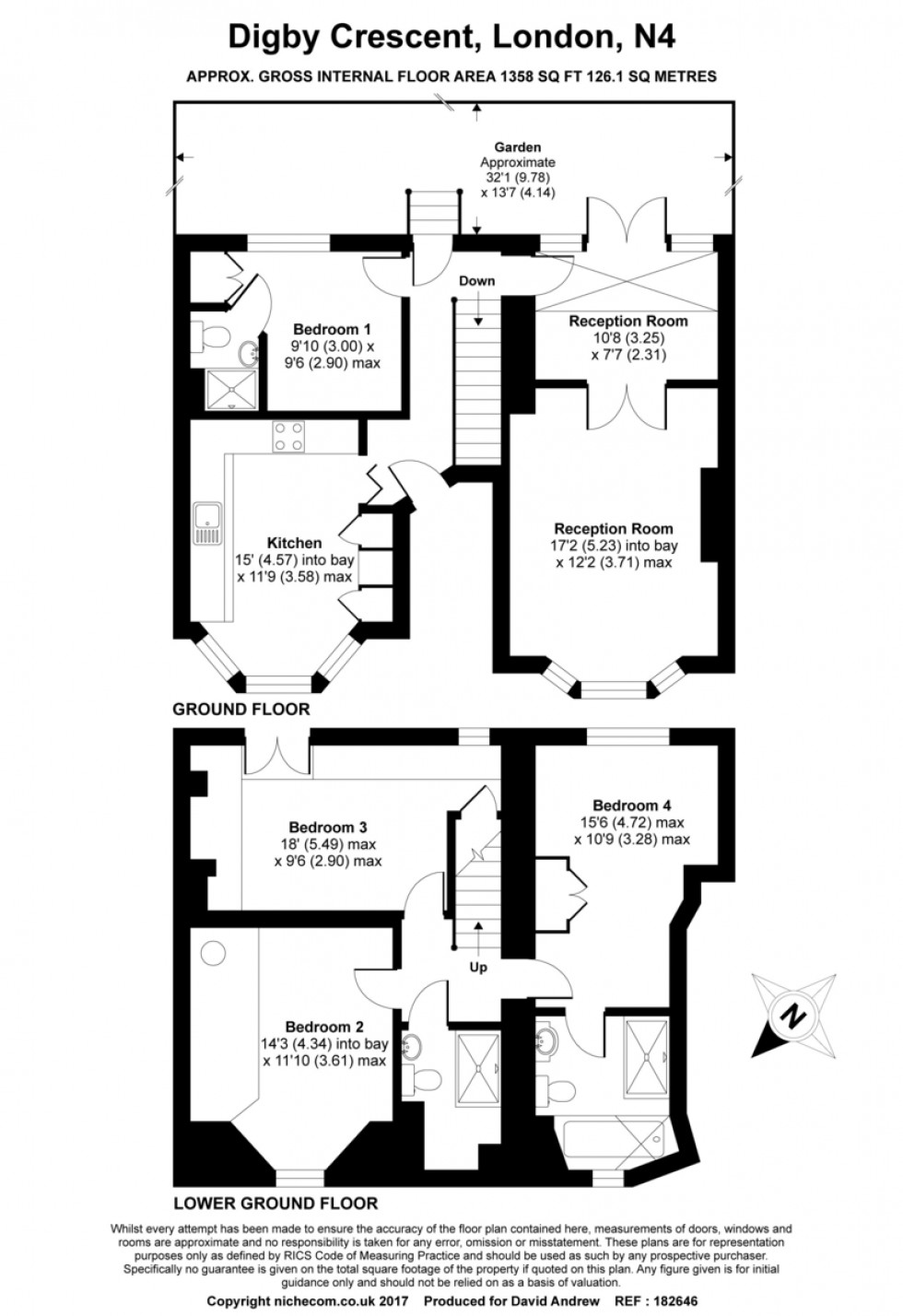 Floorplan for Digby Crescent, N4 2HS