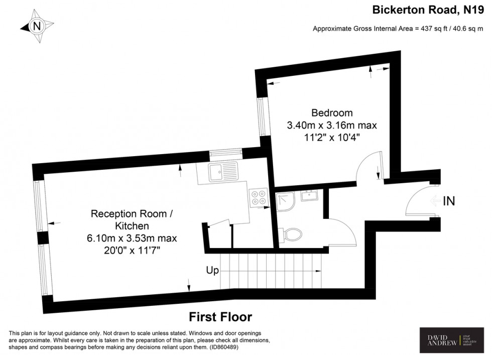Floorplan for Bickerton Road, N19 5JS