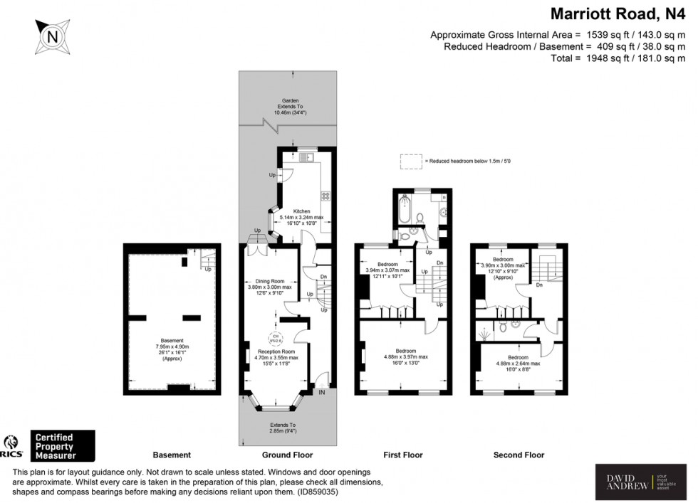 Floorplan for Marriott Road N4 3QL