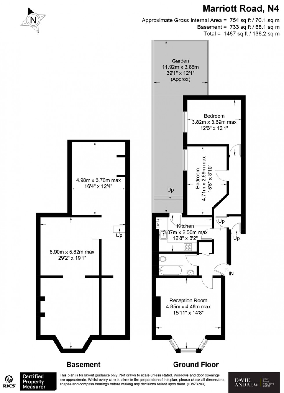 Floorplan for Marriott Road, N4