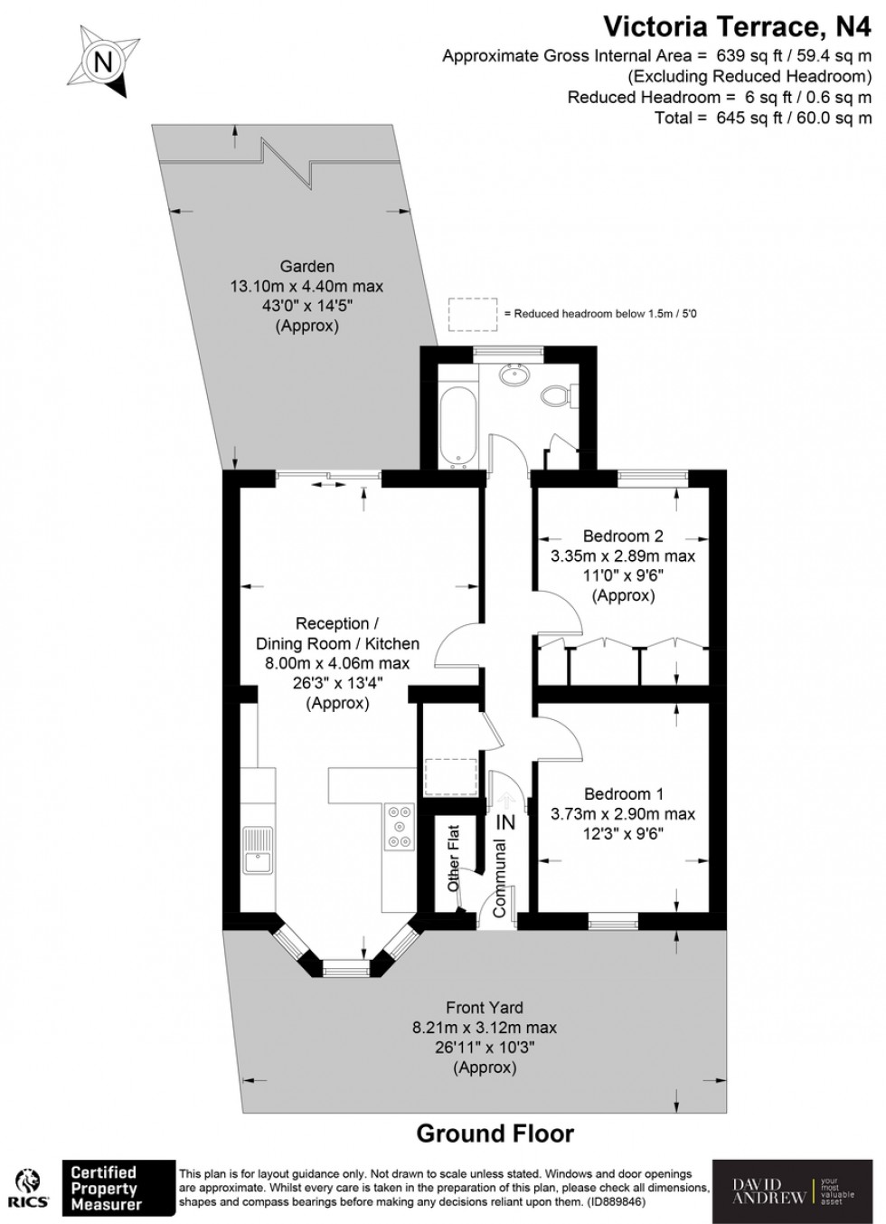 Floorplan for Victoria Terrace N4 4DA