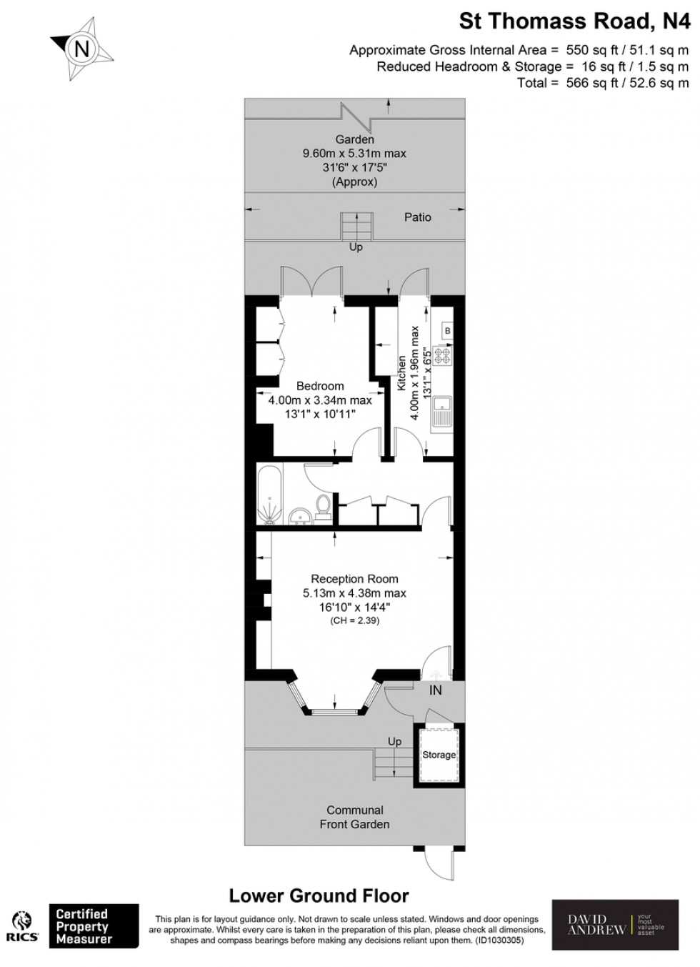 Floorplan for St. Thomas's Road, N42QW