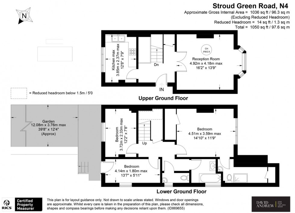 Floorplan for Stroud Green Road, London