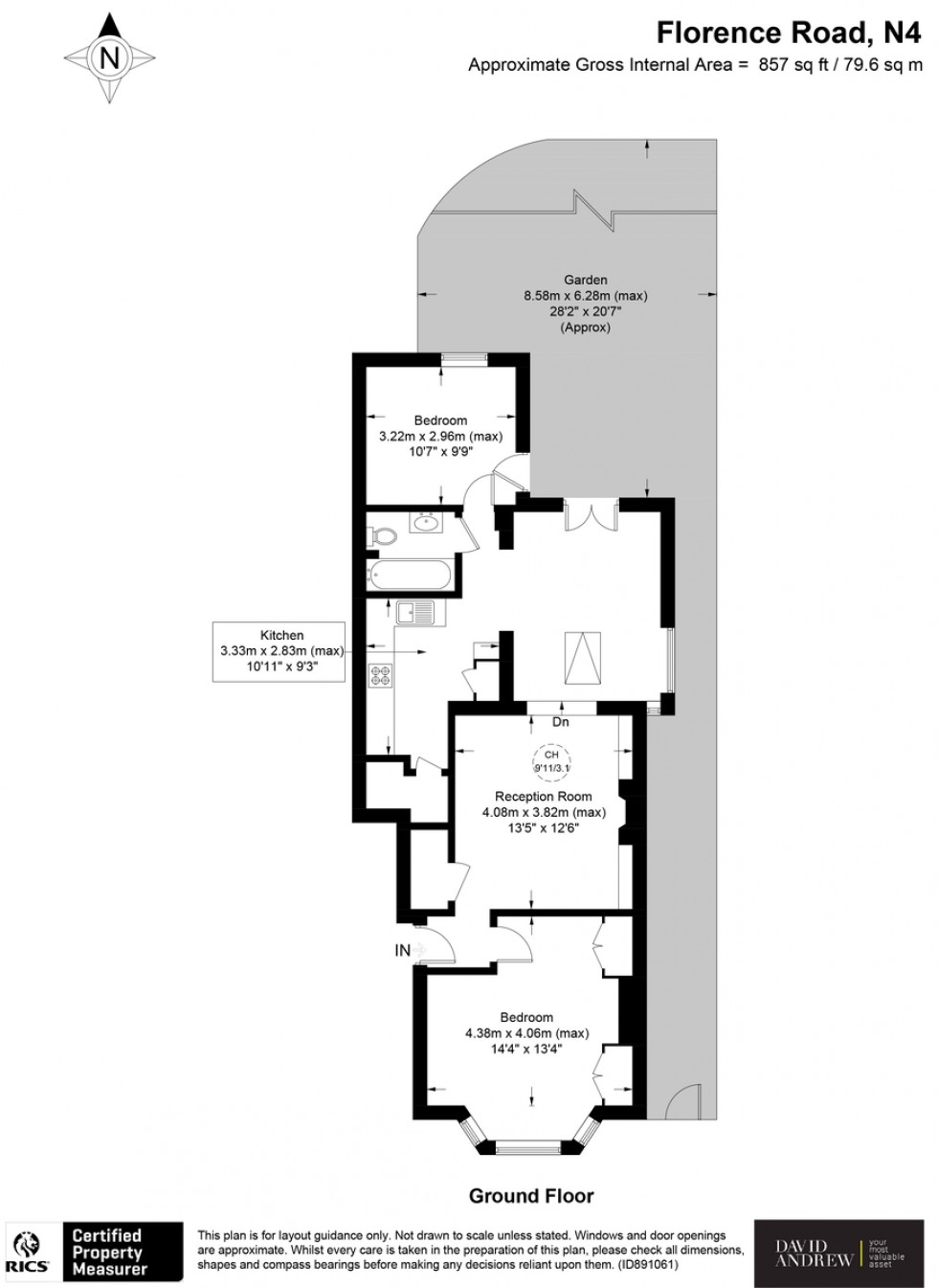 Floorplan for Florence Road N4 4DL
