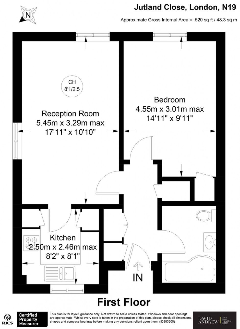 Floorplan for Jutland Close, N19 4BE