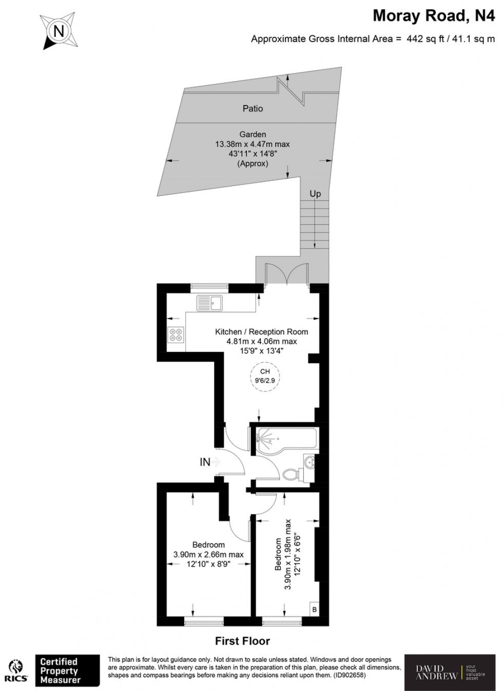 Floorplan for Moray Road N4 3LG