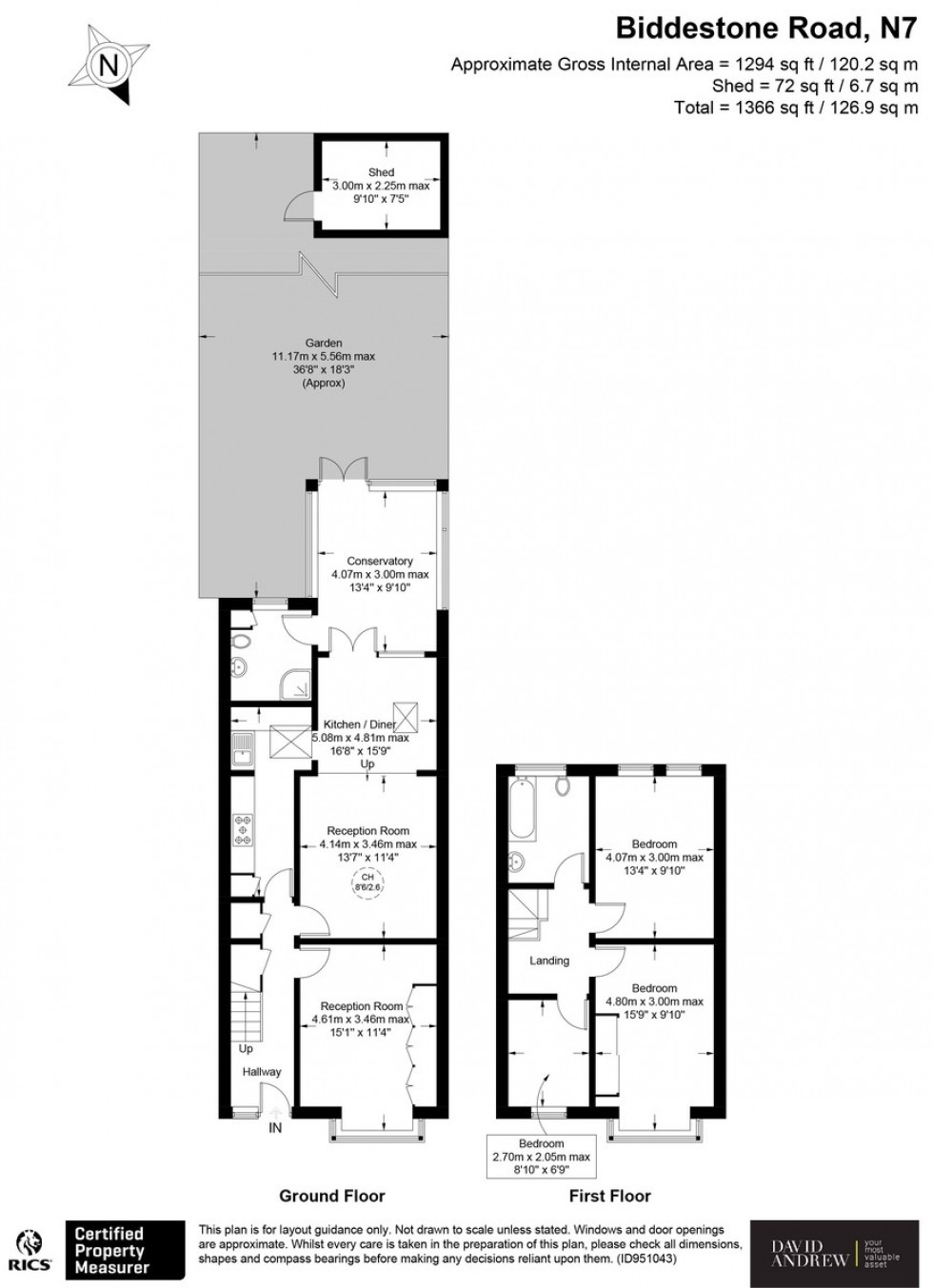 Floorplan for Biddestone Road, N7 9RA