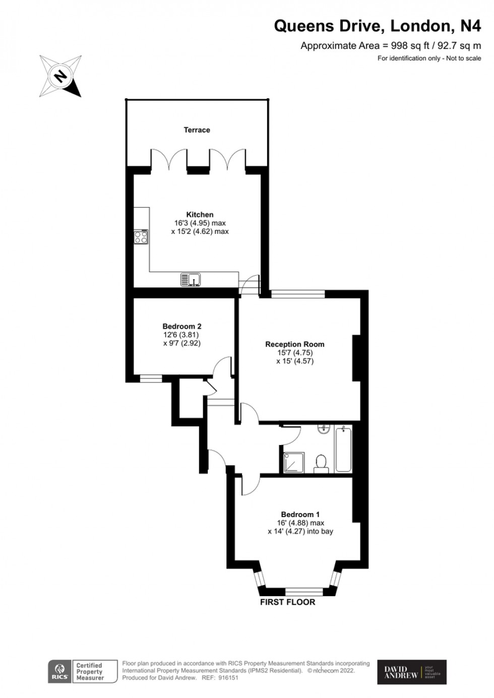 Floorplan for Queens Drive, Finsbury Park