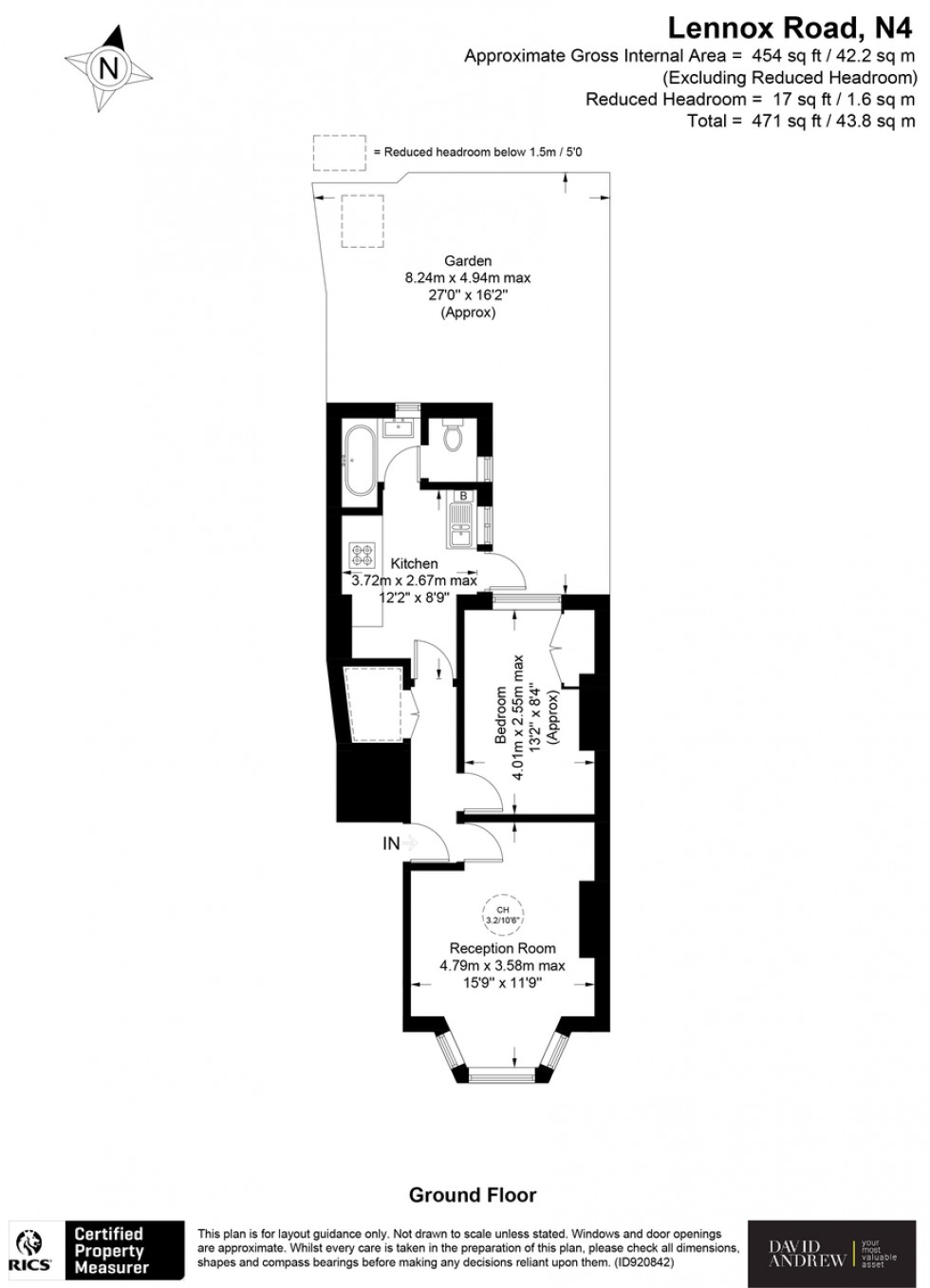 Floorplan for Lennox Road N4 3JA
