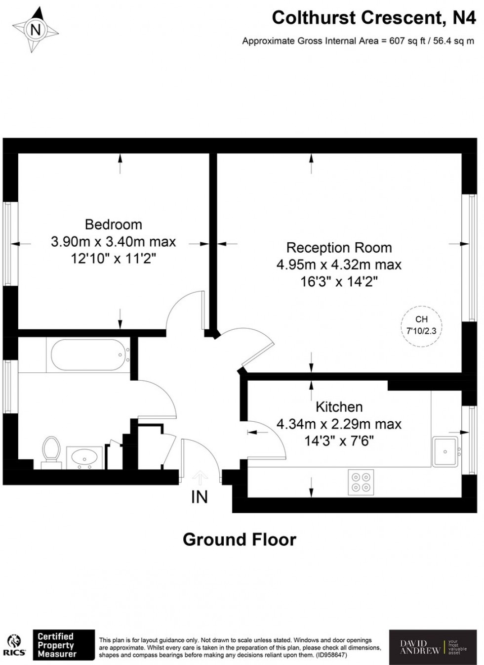 Floorplan for Colthurst Crescent N4 2DT