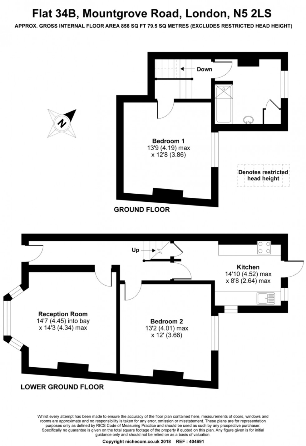 Floorplan for Mountgrove Road, N5 2LS