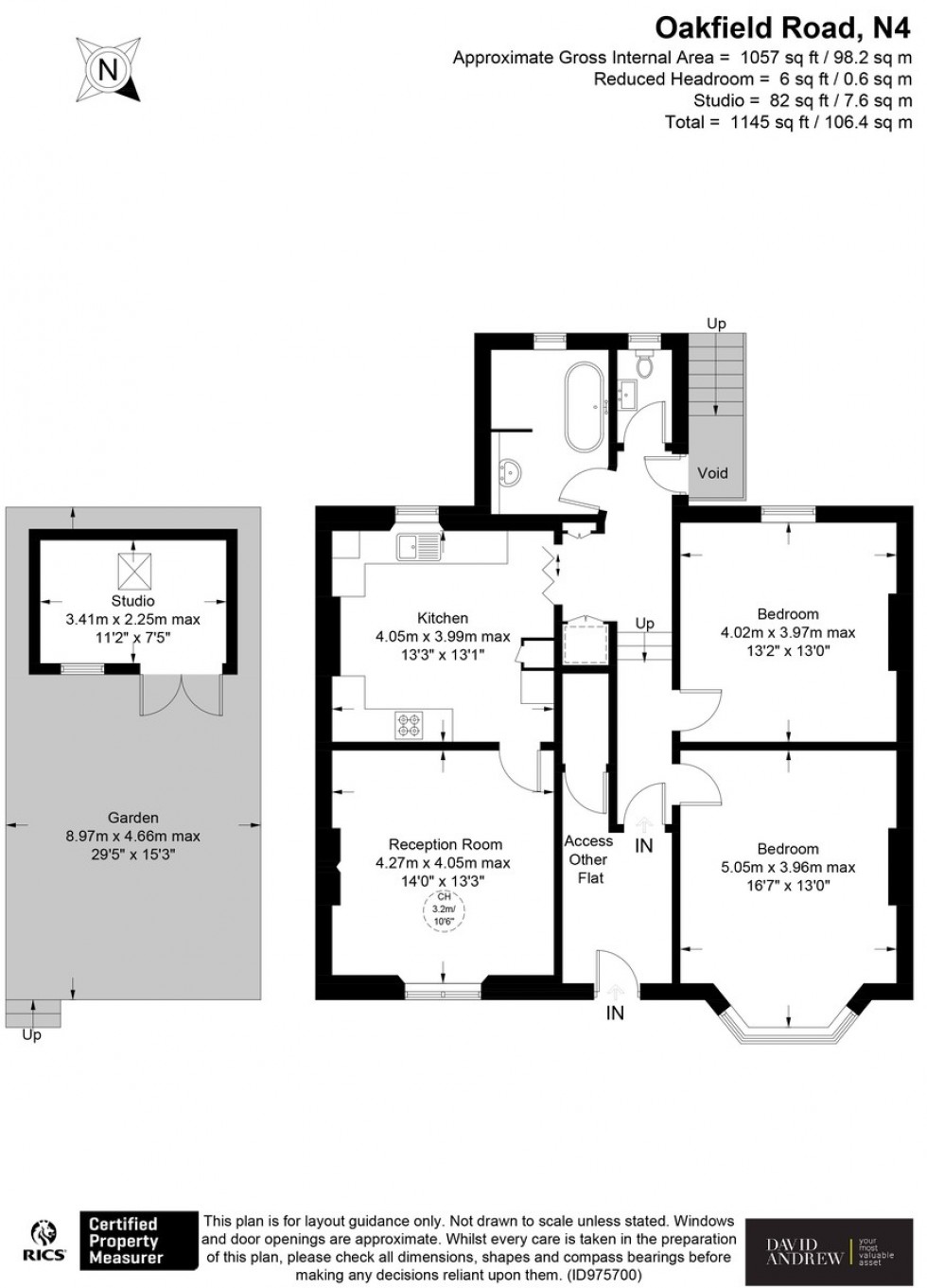 Floorplan for Oakfield Road N4 4NH