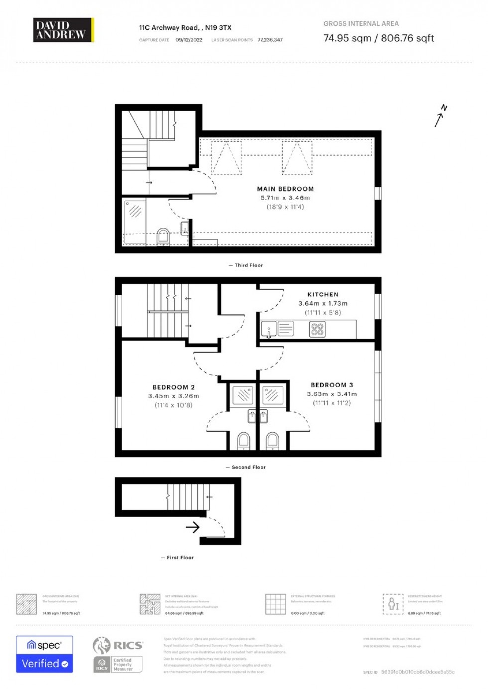 Floorplan for Archway Road, Highgate Hill, N19 3TX