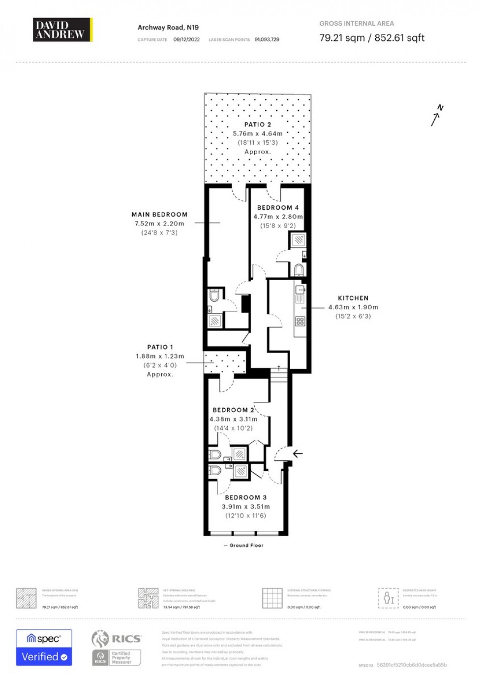 Floorplan for Archway Road, Highgate Hill, N19 3TX
