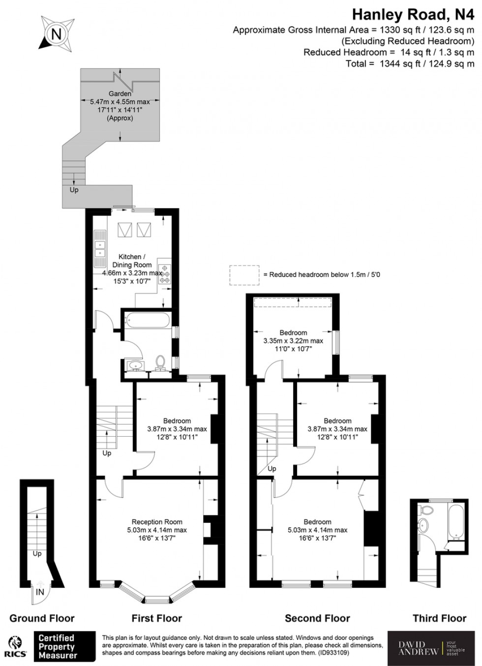 Floorplan for Hanley Road N4 3DR