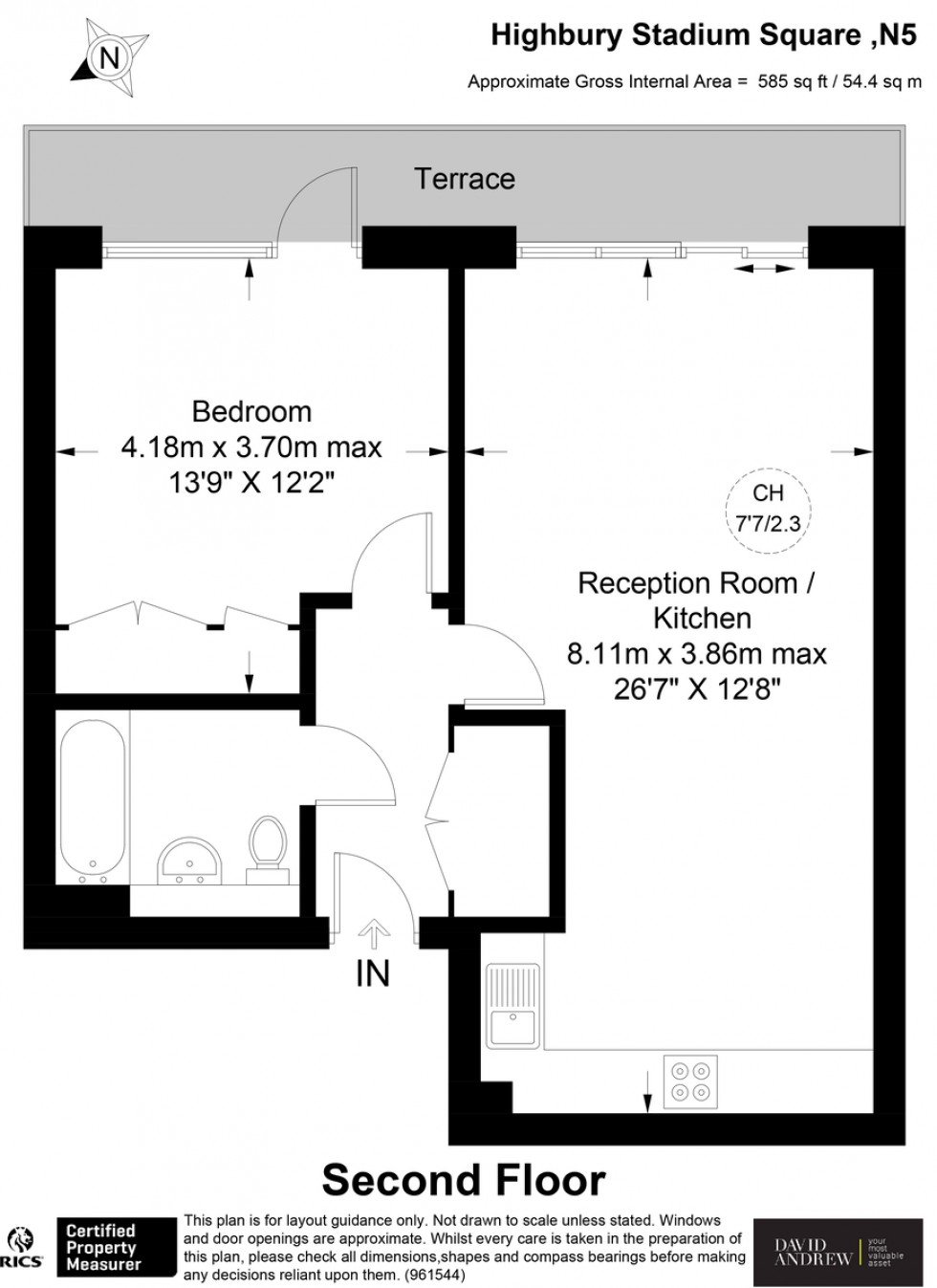 Floorplan for South stand Apts