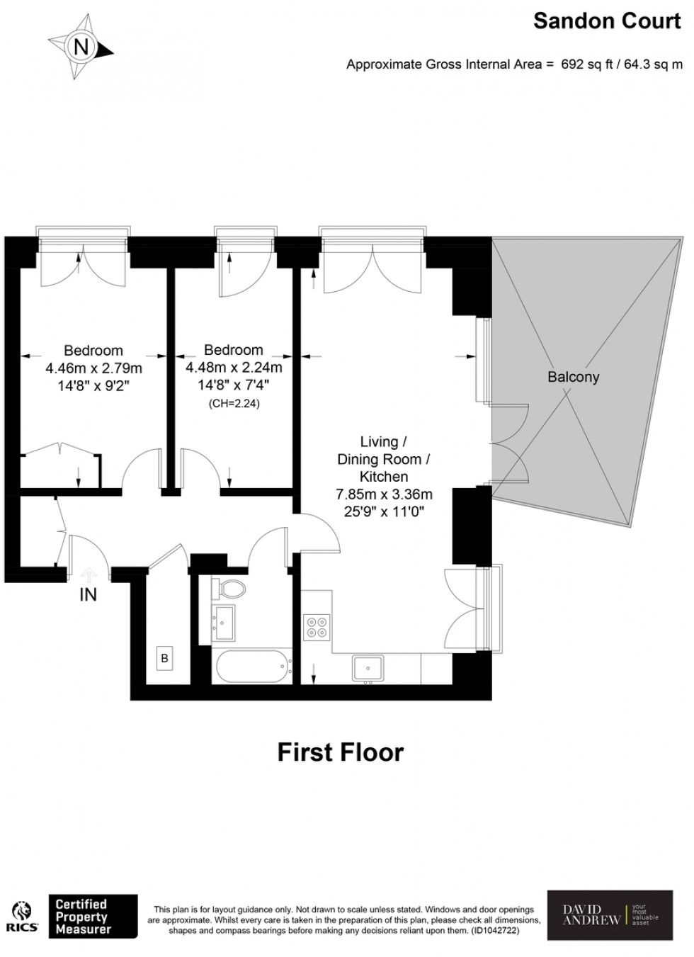 Floorplan for Sandon Court, N4 2UX