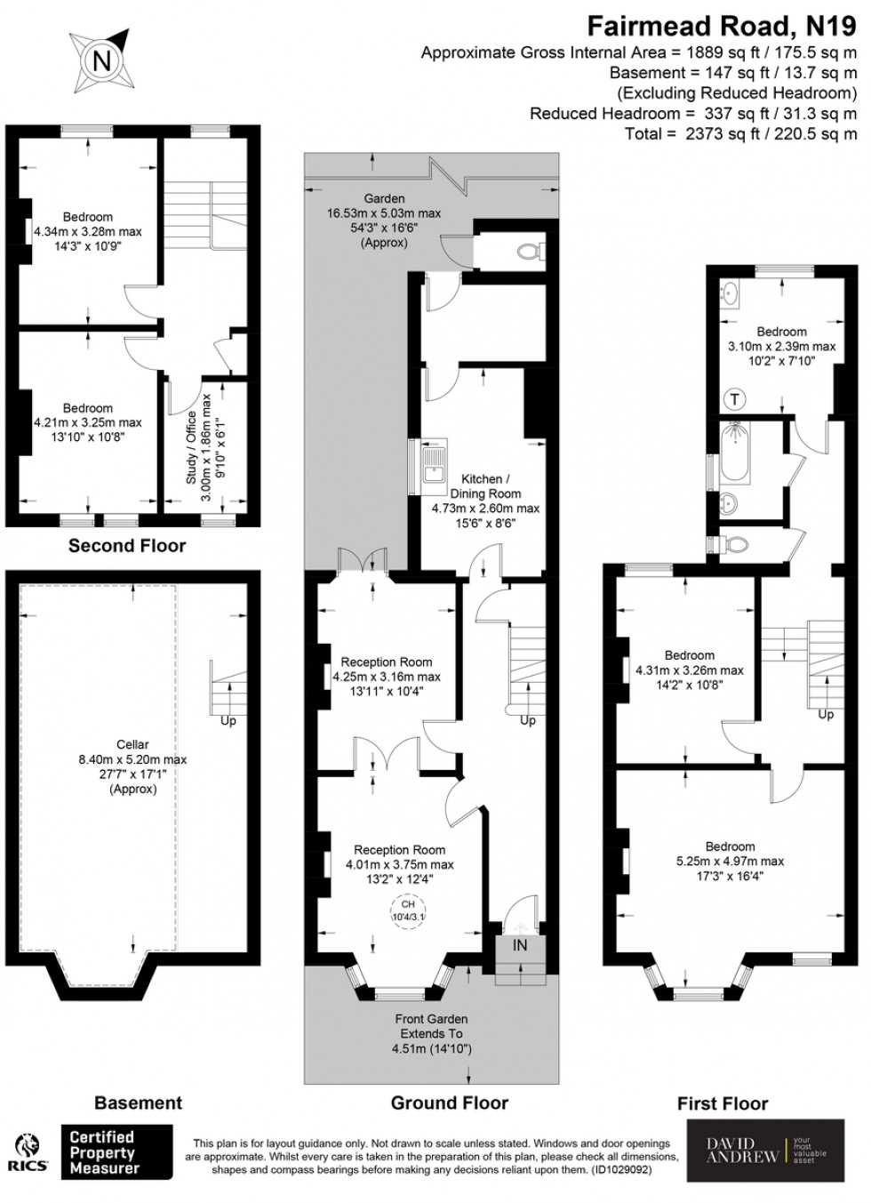 Floorplan for Fairmead Road, N19 4DF