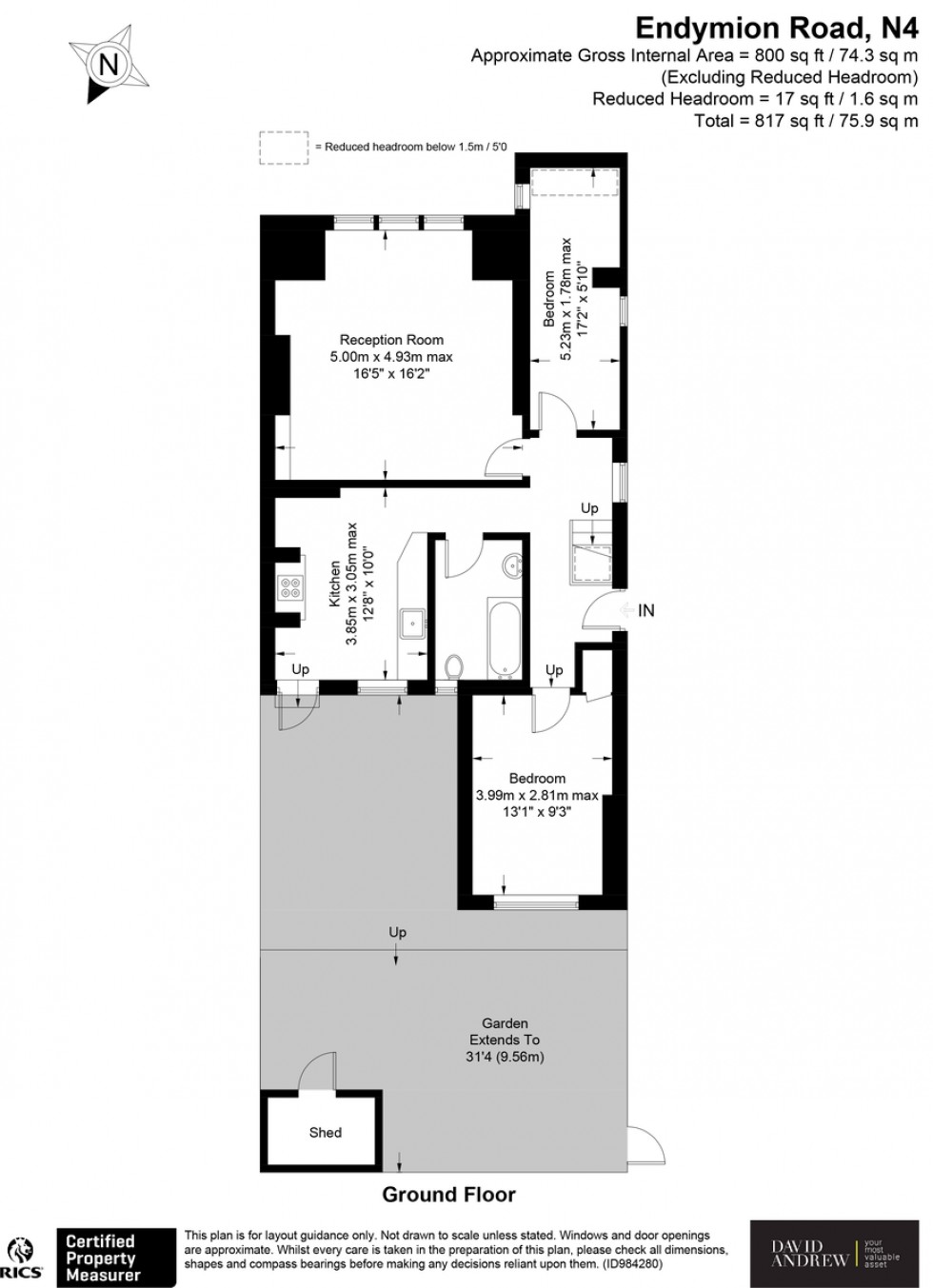 Floorplan for Endymion Road N4 1EE