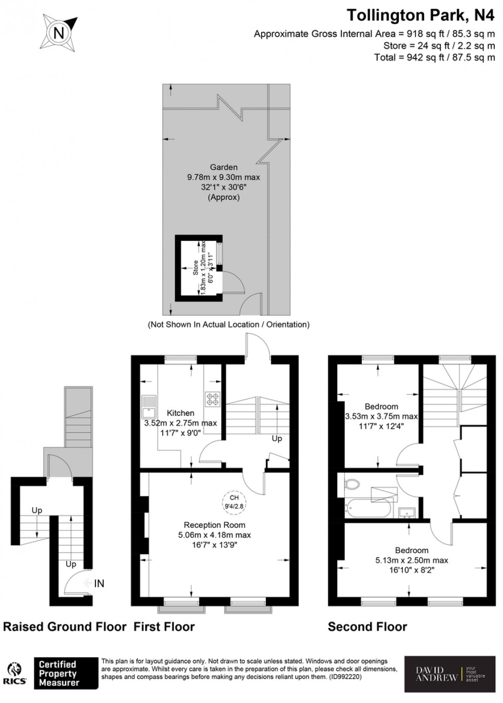 Floorplan for Tollington Park N4 3QP