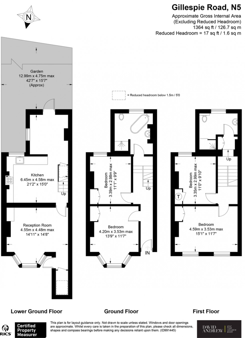 Floorplan for Gillespie Road, N5 1LH