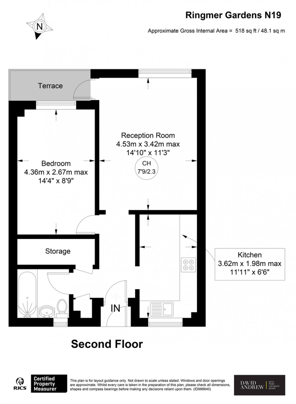Floorplan for Ringmer Gardens, N19 4SA